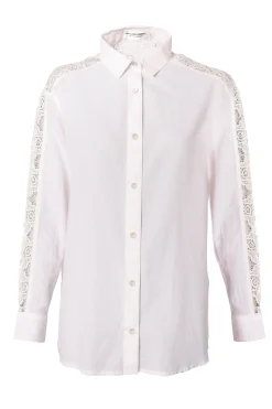 Oversized Cotton Lace Shirt