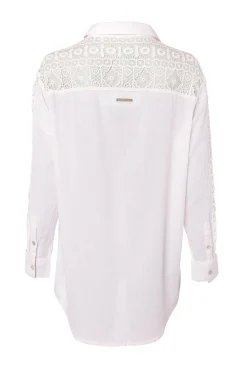 Oversized Cotton Lace Shirt