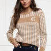 Panel Crew Neck Knit