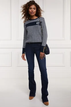 Panel Crew Neck Knit