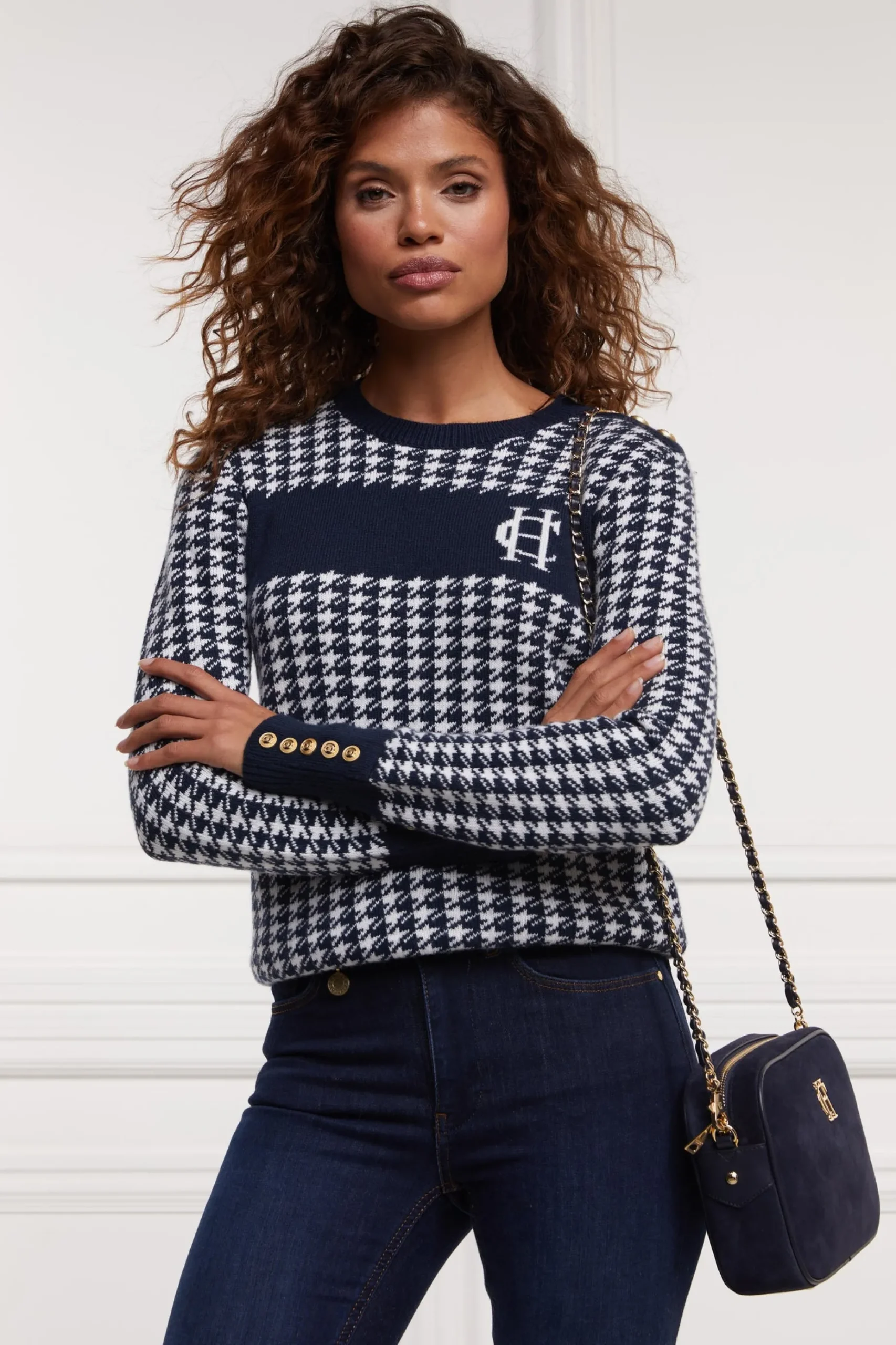 Panel Crew Neck Knit