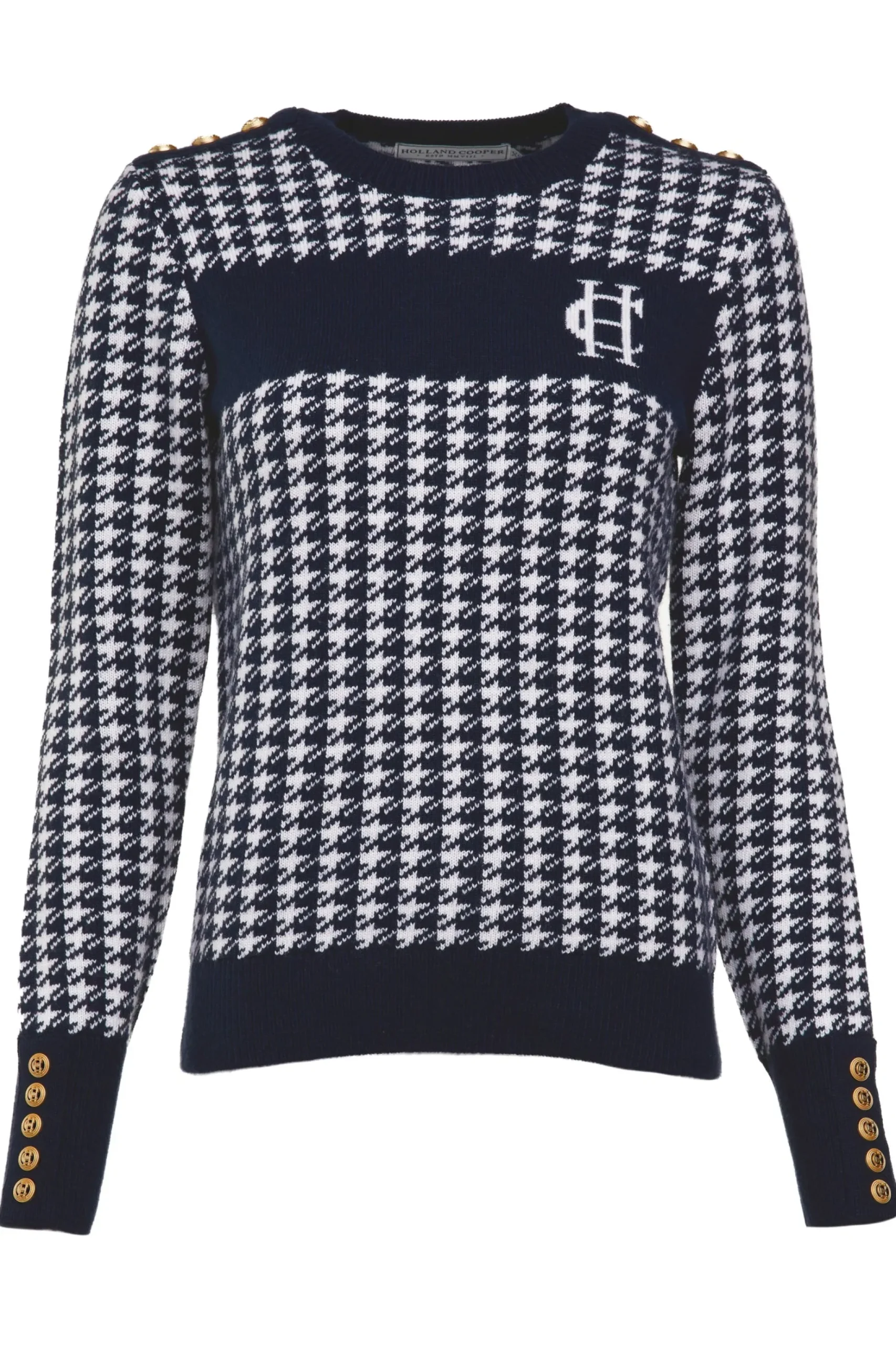 Panel Crew Neck Knit