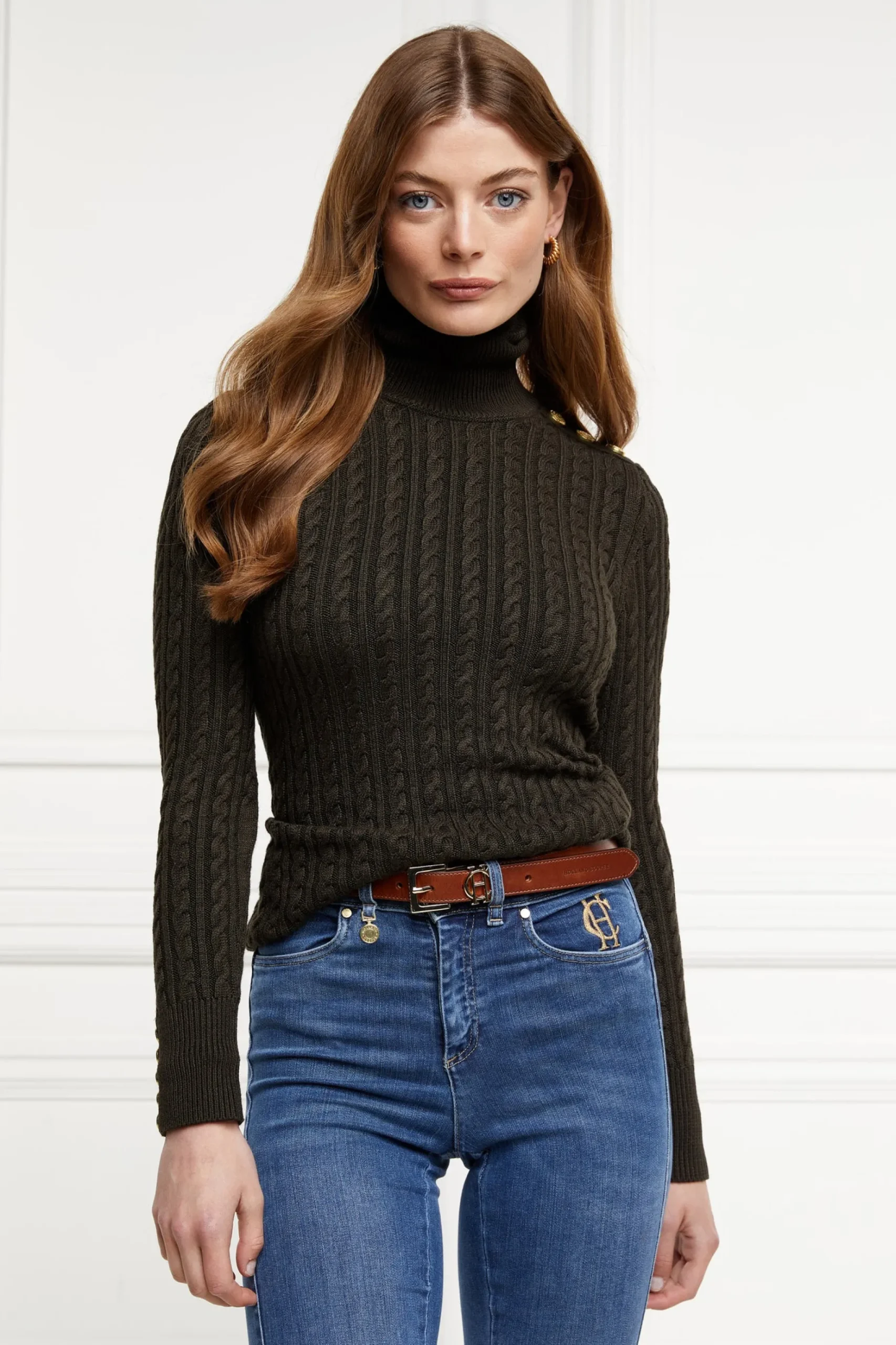 Seattle Roll Neck Cable Knit