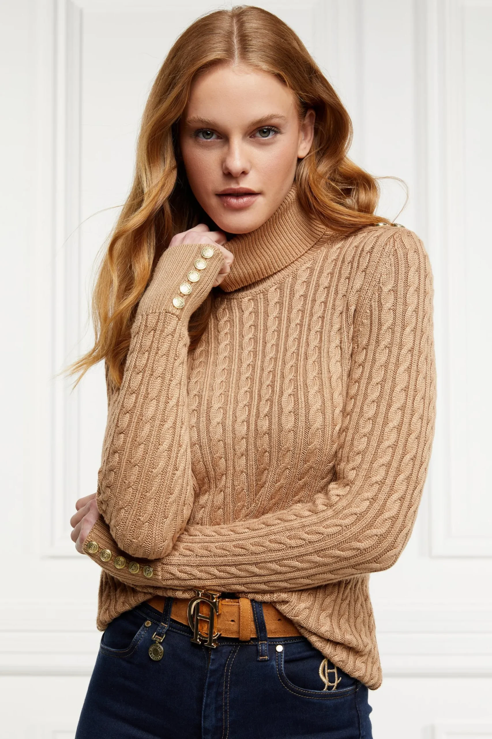 Seattle Roll Neck Cable Knit