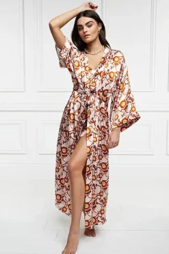 Silk Full Length Dressing Gown