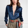 Silk V-Neck Blouse