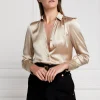 Silk V-Neck Blouse