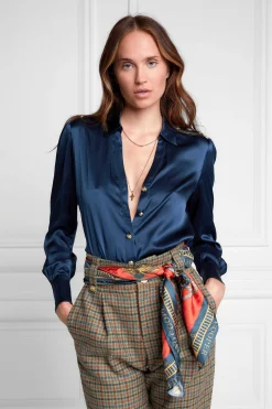 Silk V-Neck Blouse