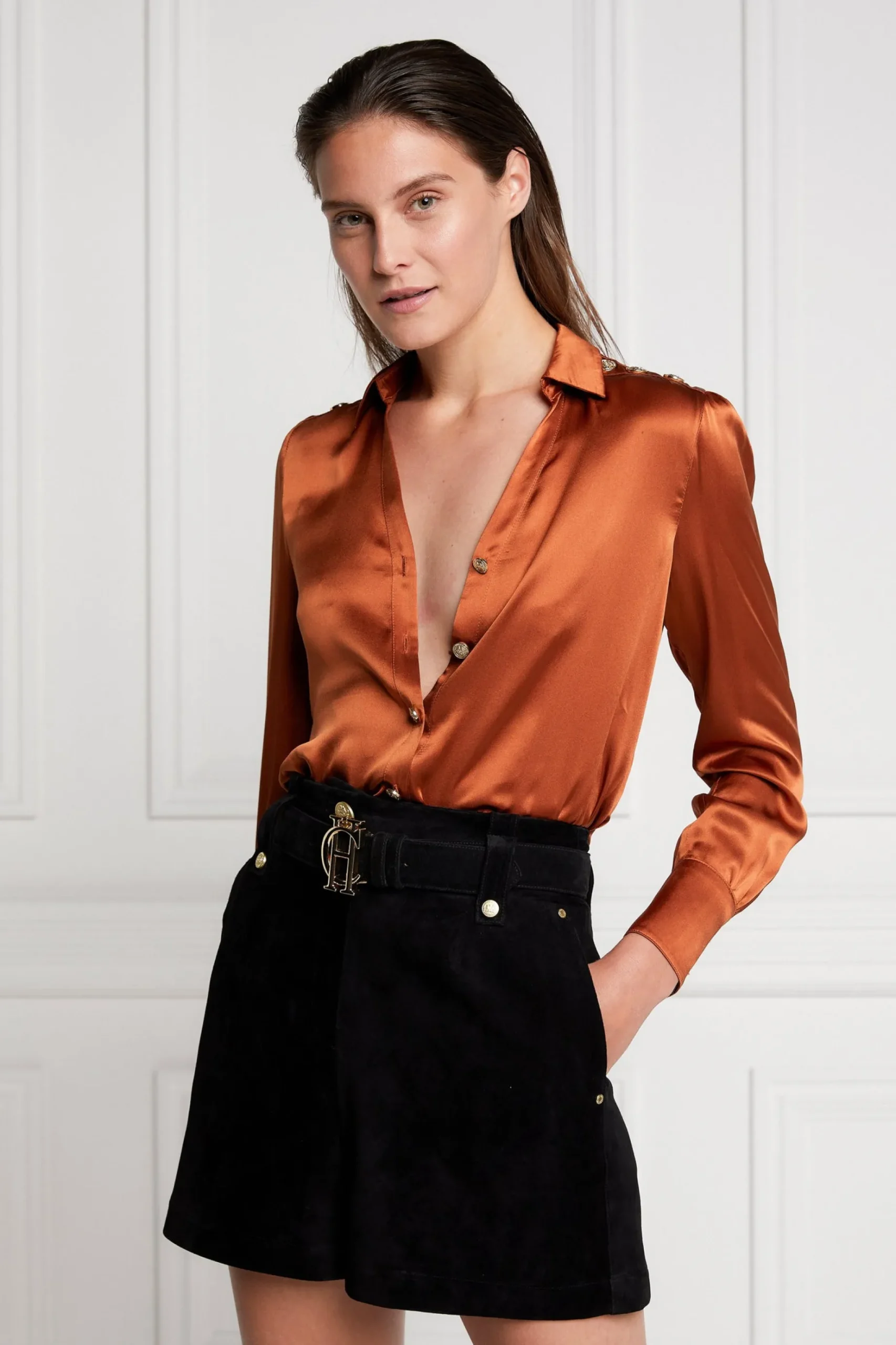 Silk V-Neck Blouse