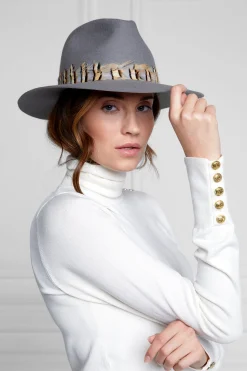 Trilby Hat Double Feather Band