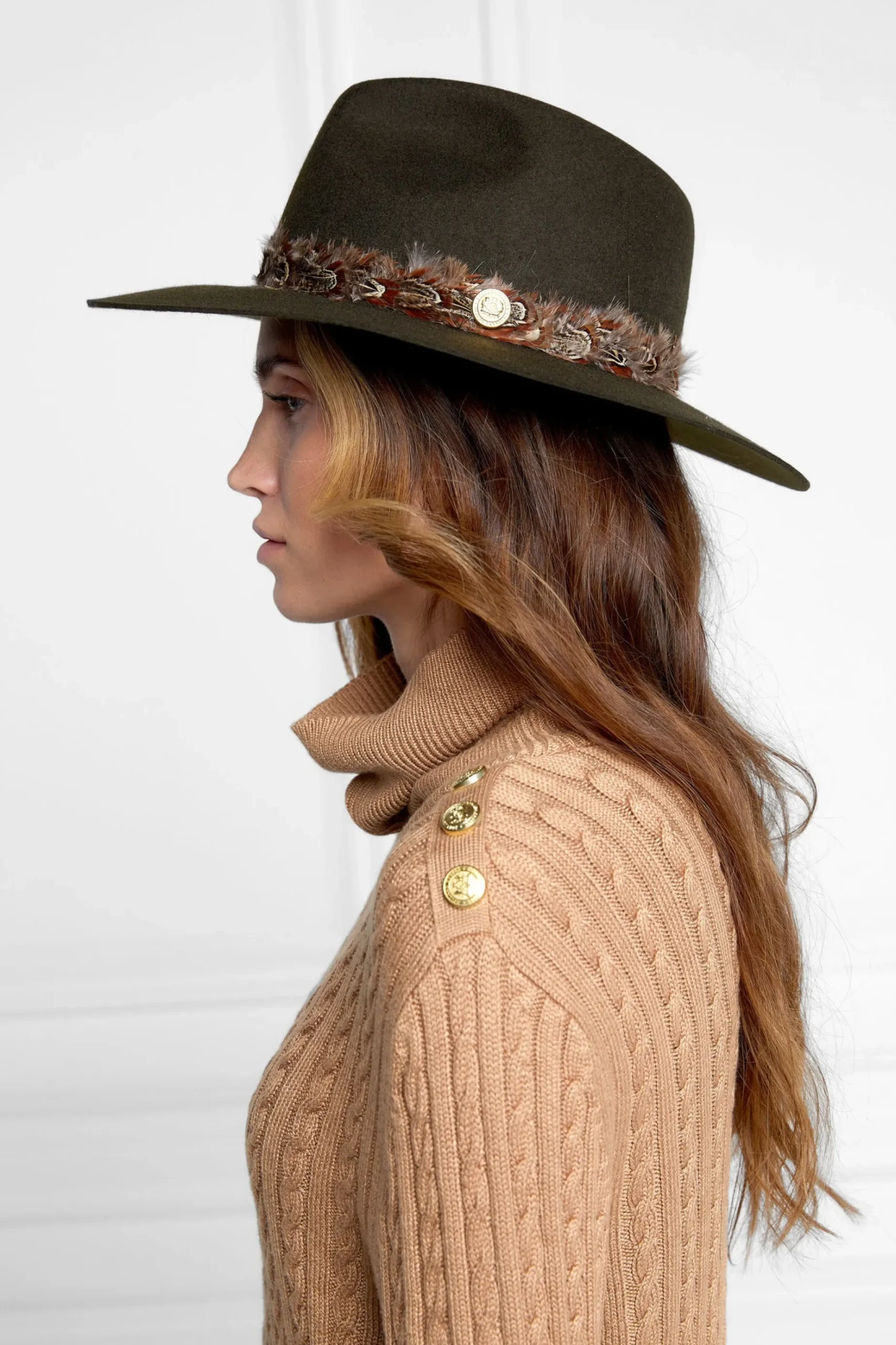 Trilby Hat Double Feather Band