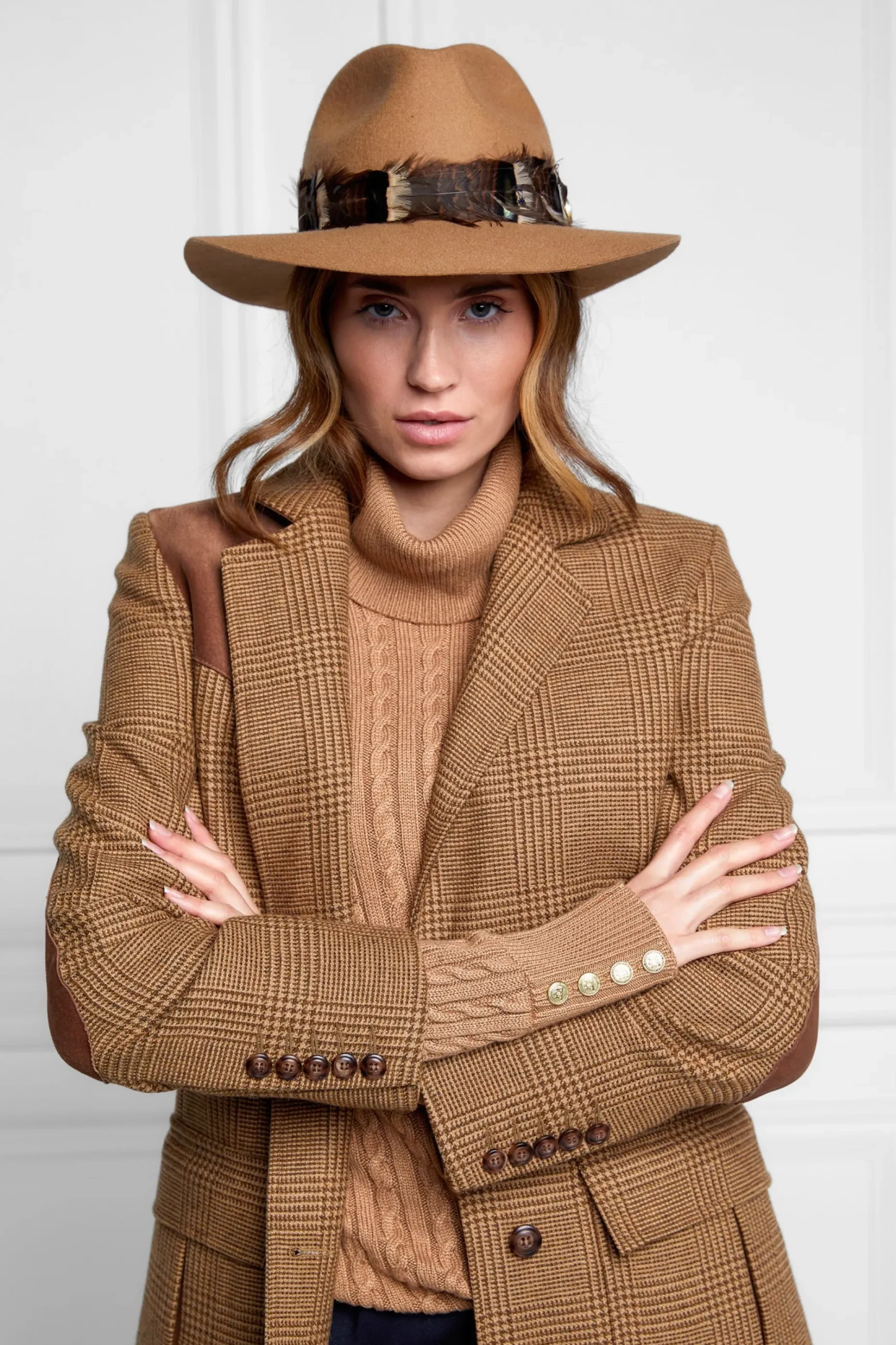 Trilby Hat Iridescent Feather Band