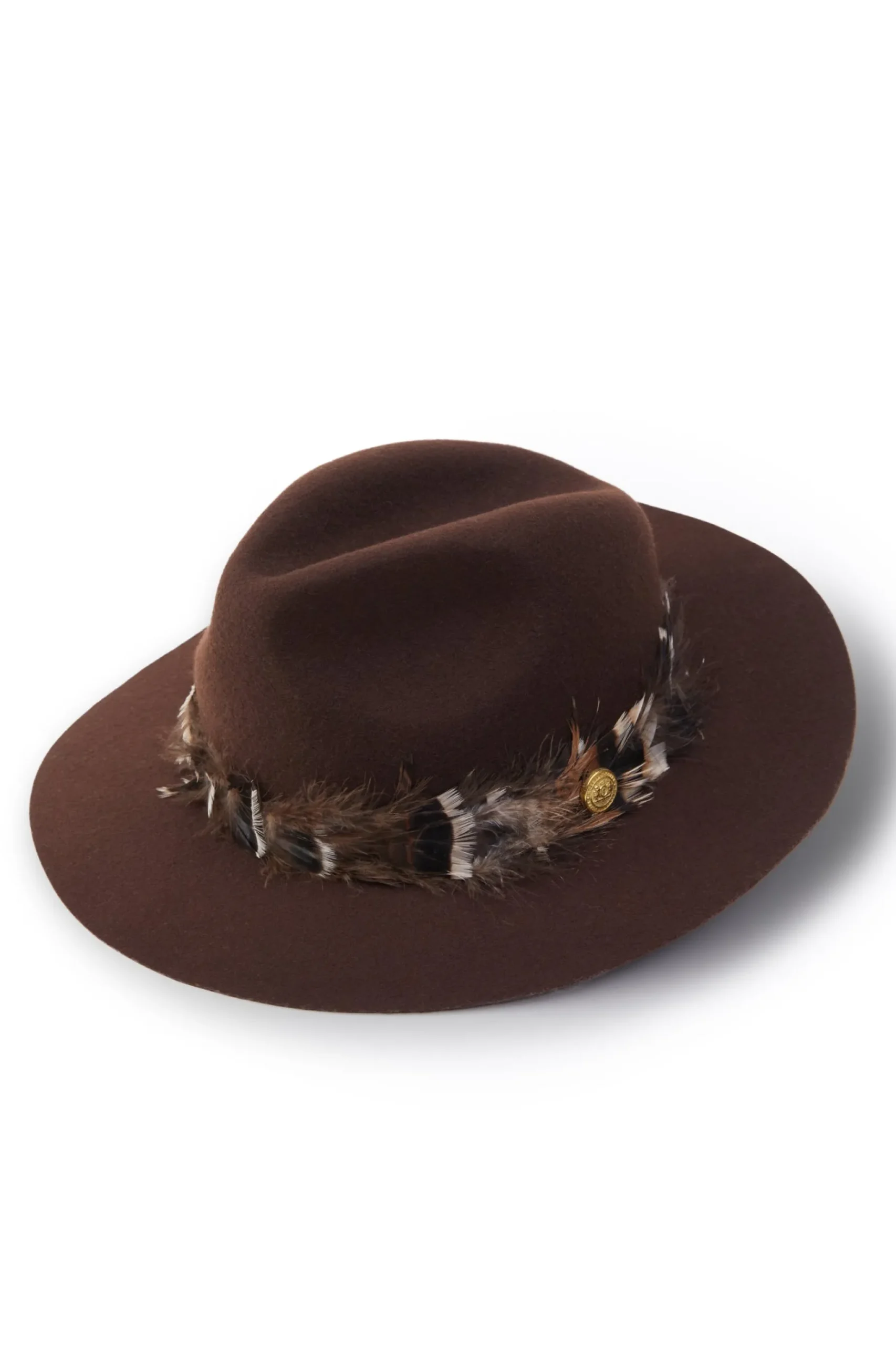 Trilby Hat Iridescent Feather Band