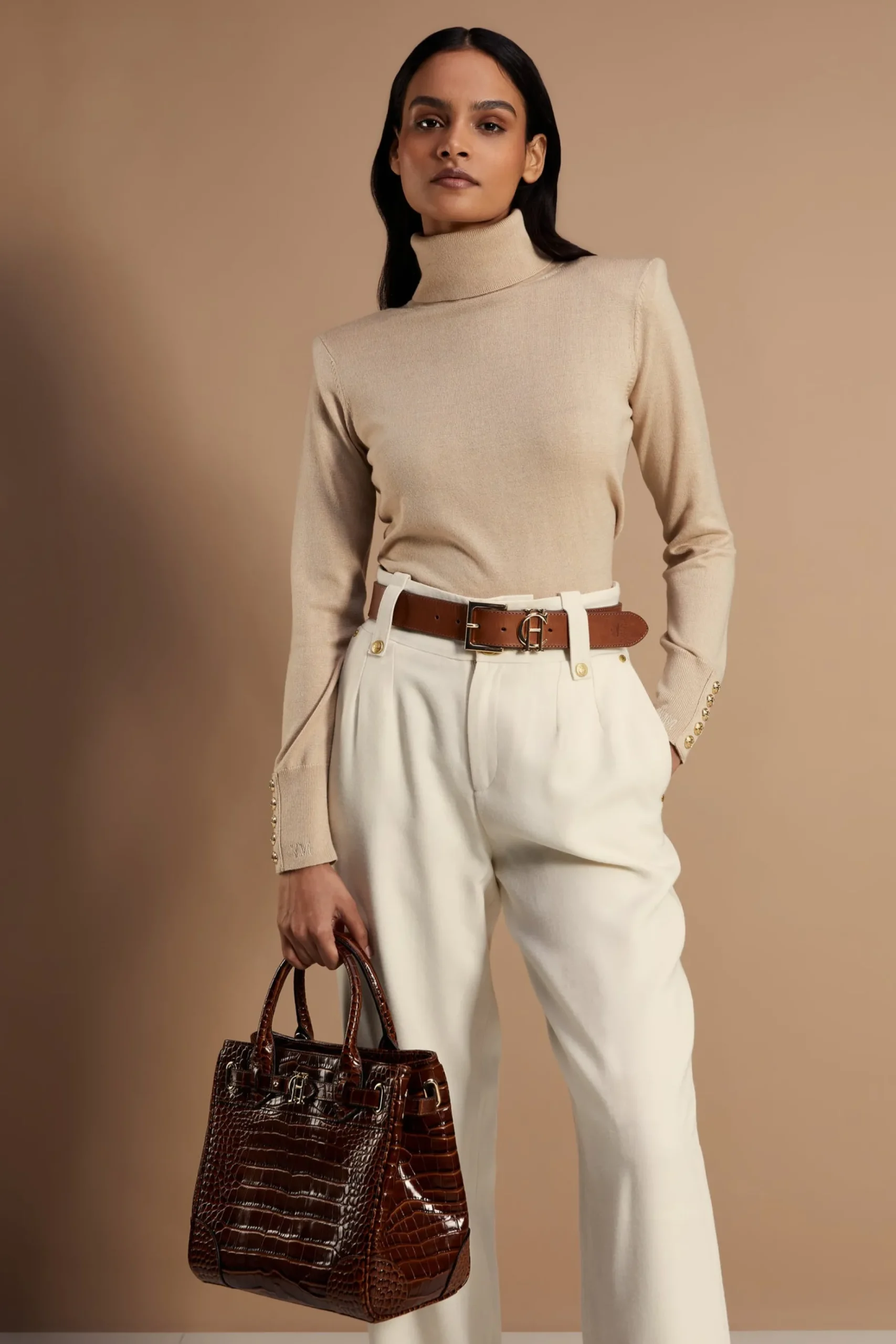 Victoria Cashmere Roll Neck